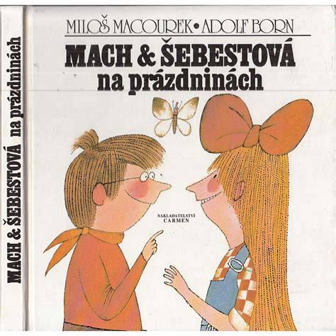 Obrazová ilustrácia postáv Mach a Šebestová s Jonatánom na dobrodružstve