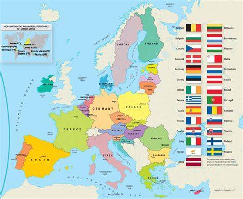 Mapa členských štátov EÚ a krajín EEA