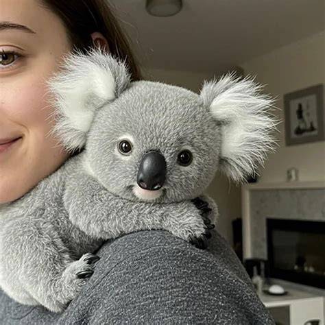 Koala hračky: ilustratívny obrázok koaly s pískacím prvkom