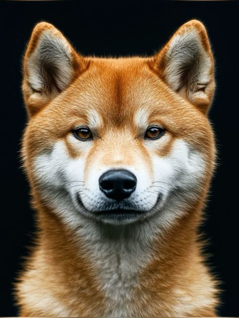 Fotografia Akita Inu v čiernej a bielej farbe v prirodzenom prostredí