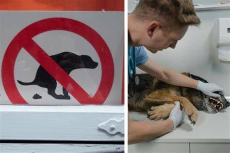 majiteľ sedí pri ospalom psovi po očkovaní