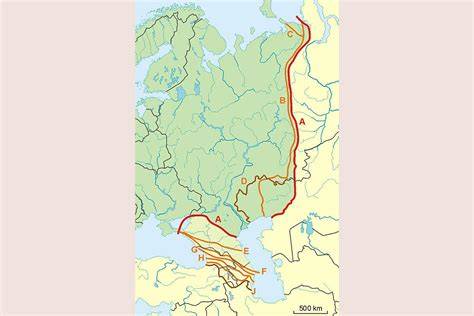 Mapa pôvodu: oblasť Kaukazu medzi Čiernym a Kaspickým morom