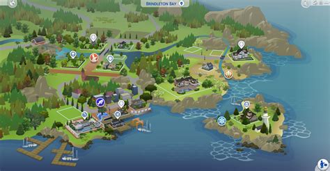 Mapa sveta Brindleton Bay v The Sims 4