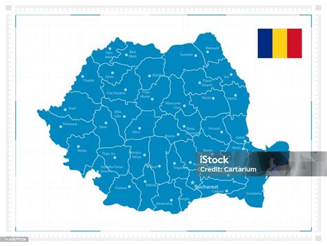 Mapa Rumunska s vyznačenou oblasťou Karpát