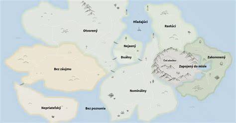 mapa postupného znecitlivenia a vzdialeností pri reaktivite
