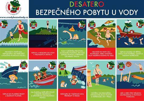 Schéma bezpečného pobytu pri vode pre malé plemená