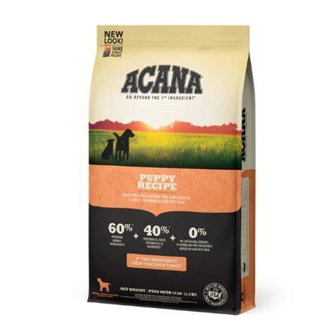 ACANA Puppy Recipe - vizuál obalu a zloženia