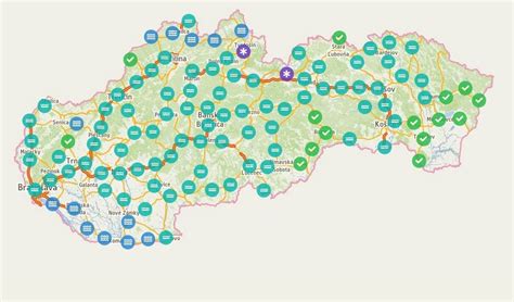 Mapa slovenských galérií