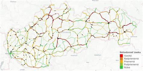 Mapa rozmiestnenia: optimálne miesta na inštaláciu výstražných tabuliek