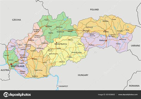 Mapa Slovenska s vyznačenými oblasťami chovu kopova