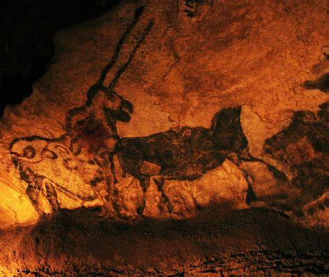 Mapa replík jaskynných malieb v Európe (Lascaux II., Chauvet replika)