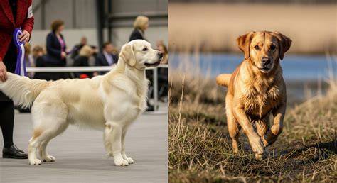 Schéma: anatomické znaky labradora a rozdiel medzi líniami show vs field