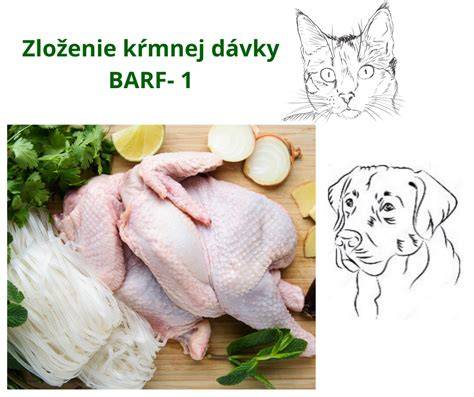 Infografika: Rozloženie dennej dávky BARF a konvenčného krmiva