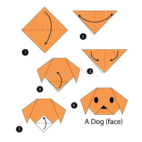 Detail tváre origami psa