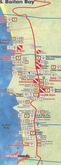 Mapa pobrežného mesta s plážami a útesmi